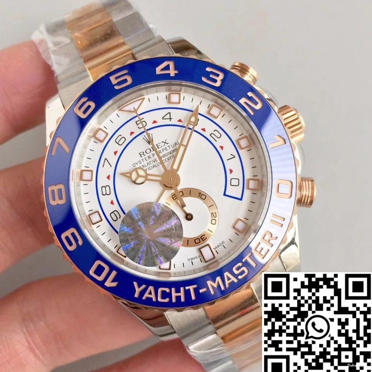 Factory JF Master Rolex Gold Rose White Dial II 116681 Yacht 1125